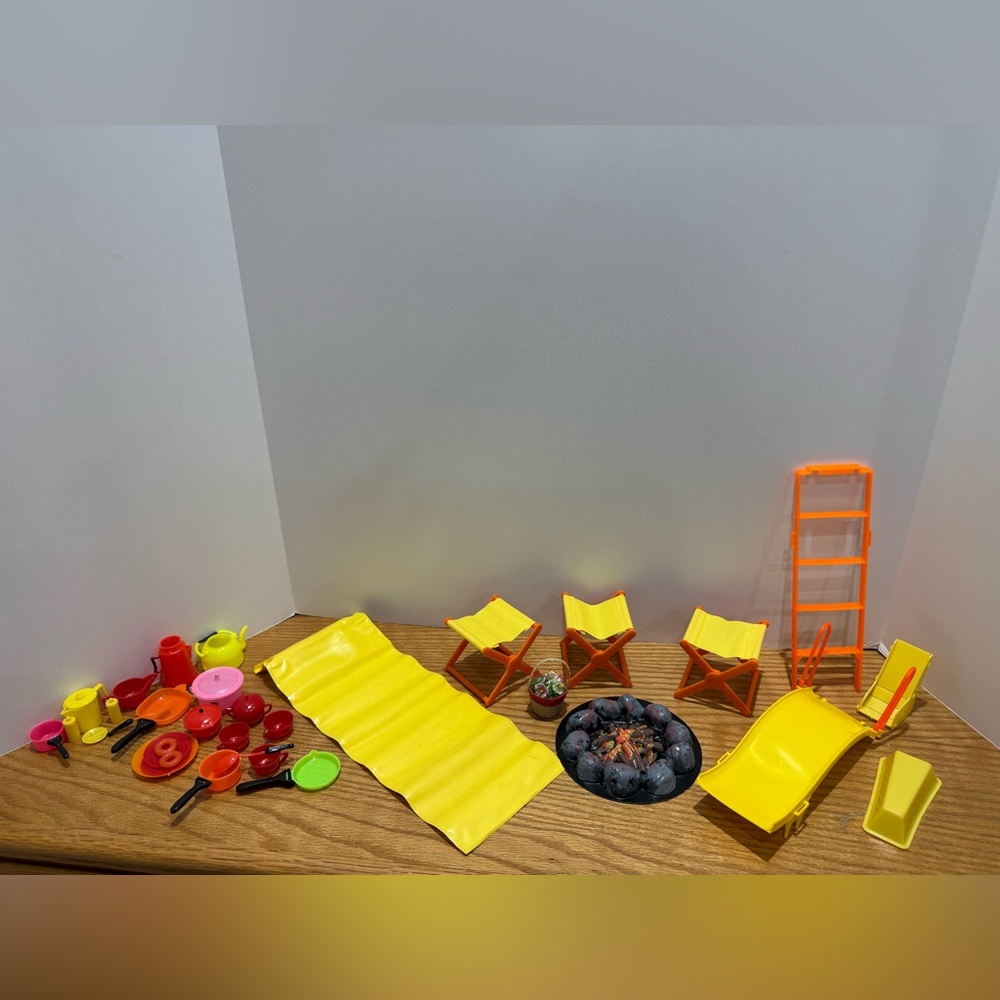 Vintage Barbie 1960s 1970s camping accessories